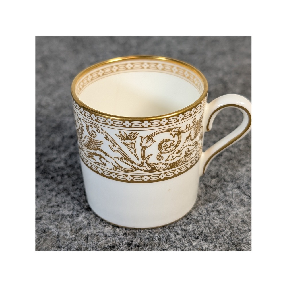 Wedgwood Gold Florentine W4219 Bone China Coffee Cup Made in England